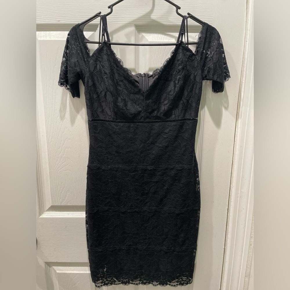 Guess Black Lace Mini Dress